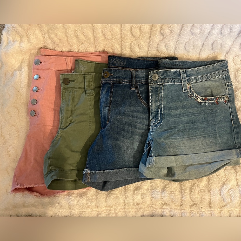 EUC-Women’s Shorts, 4 pairs 
2 Faded Glory, 1 Time & Tru, 1 Knox Rose 
Size: 16